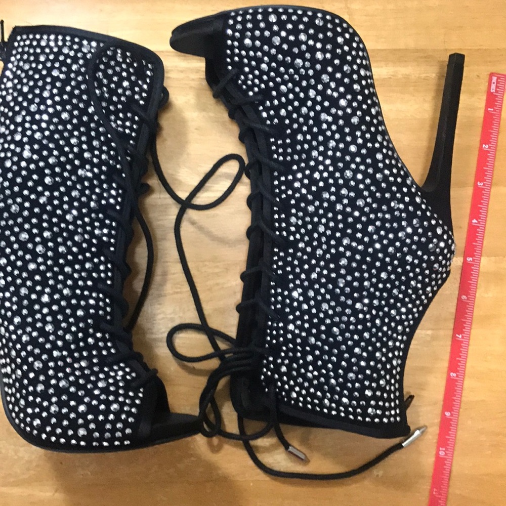 Sexy 5'' Stilettos Black/Rhinestone